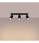 Adjustable ceiling lamps - spots - Sollux Plafon KARBON 3L black SL.1581 - product 3