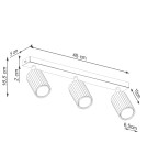 Adjustable ceiling lamps - spots - Sollux Plafon KARBON 3L black SL.1581 - product 9