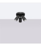 Adjustable ceiling lamps - spots - Sollux Plafond KARBON 3P black SL.1582 - product 2