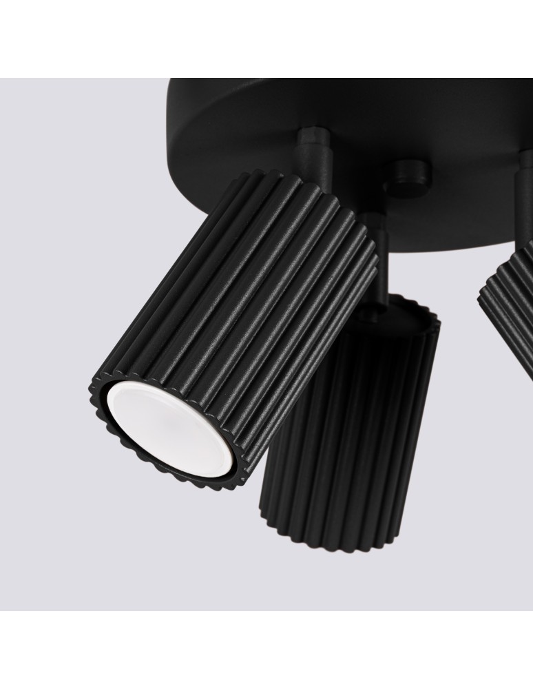 Adjustable ceiling lamps - spots - Sollux Plafond KARBON 3P black SL.1582 - product kolory-swiatla.pl 6