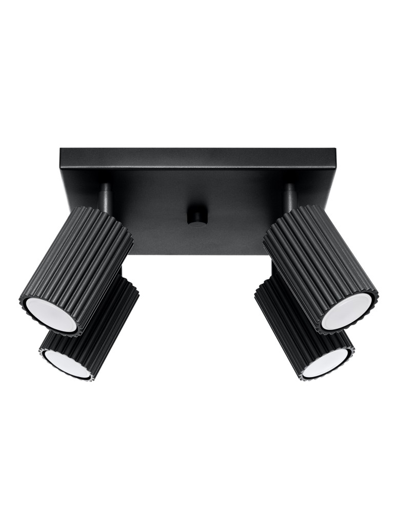 Adjustable ceiling lamps - spots - Sollux Plafond KARBON 4 black SL.1583 - product kolory-swiatla.pl 1