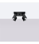 Adjustable ceiling lamps - spots - Sollux Plafond KARBON 4 black SL.1583 - product 2