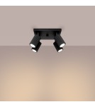 Adjustable ceiling lamps - spots - Sollux Plafond KARBON 4 black SL.1583 - product 3