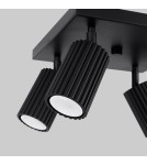 Adjustable ceiling lamps - spots - Sollux Plafond KARBON 4 black SL.1583 - product 4