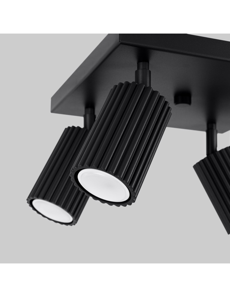 Adjustable ceiling lamps - spots - Sollux Plafond KARBON 4 black SL.1583 - product kolory-swiatla.pl 4