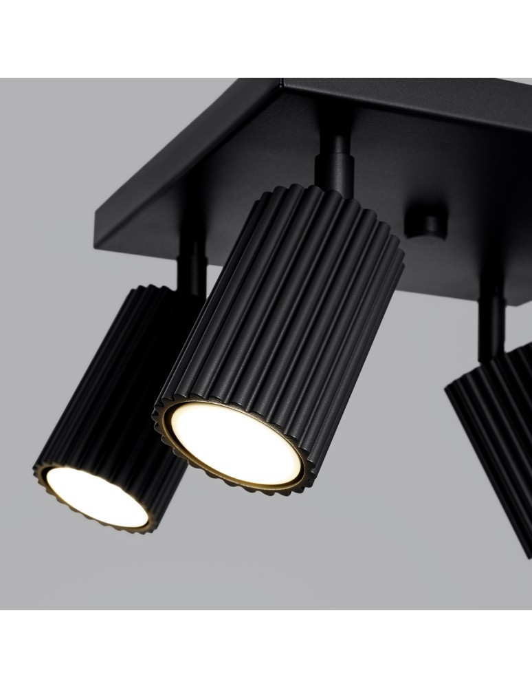 Adjustable ceiling lamps - spots - Sollux Plafond KARBON 4 black SL.1583 - product kolory-swiatla.pl 5