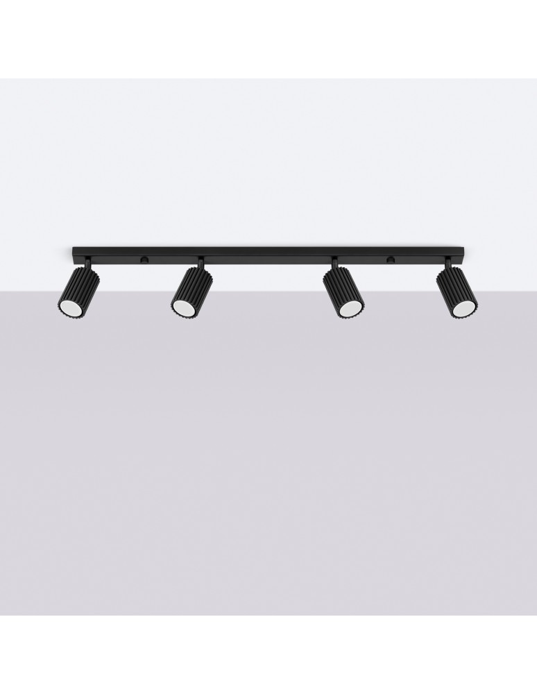 Adjustable ceiling lamps - spots - Sollux Plafond KARBON 4L black SL.1584 - product kolory-swiatla.pl 2