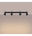 Adjustable ceiling lamps - spots - Sollux Plafond KARBON 4L black SL.1584 - product 3