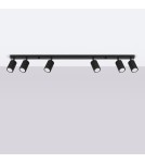 Adjustable ceiling lamps - spots - Sollux Plafon KARBON 6L black SL.1585 - product 2