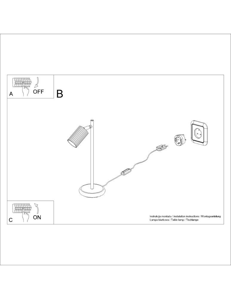 Desk lamps - Sollux KARBON desk lamp black SL.1586 - product kolory-swiatla.pl 10