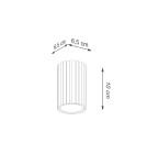 Ceiling downlights - tubes - Sollux Plafon KARBON 10 beige SL.1587 - product 8