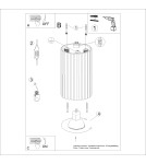 Ceiling downlights - tubes - Sollux Plafon KARBON 10 beige SL.1587 - product 9