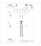 Ceiling downlights - tubes - Sollux Plafon KARBON 30 beige SL.1589 - product 9