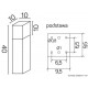 SU-MA CUBE MAX 40cm 1x20W E27 230V Srebrny CB-MAX 400 AL Stojąca