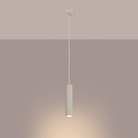 Sollux Lampa wisząca KARBON 1 beżowy SL.1592