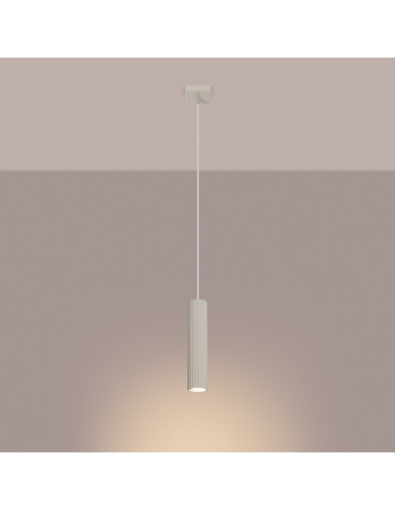 Pendant tube lamps - Sollux KARBON 1 pendant lamp beige SL.1592 - product kolory-swiatla.pl 3