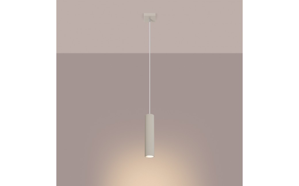 Sollux Lampa wisząca KARBON 1 beżowy SL.1592