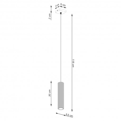 Sollux Lampa wisząca KARBON 1 beżowy SL.1592