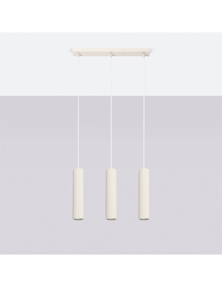 Pendant tube lamps - Sollux KARBON 3L pendant lamp beige SL.1594 - product kolory-swiatla.pl 2