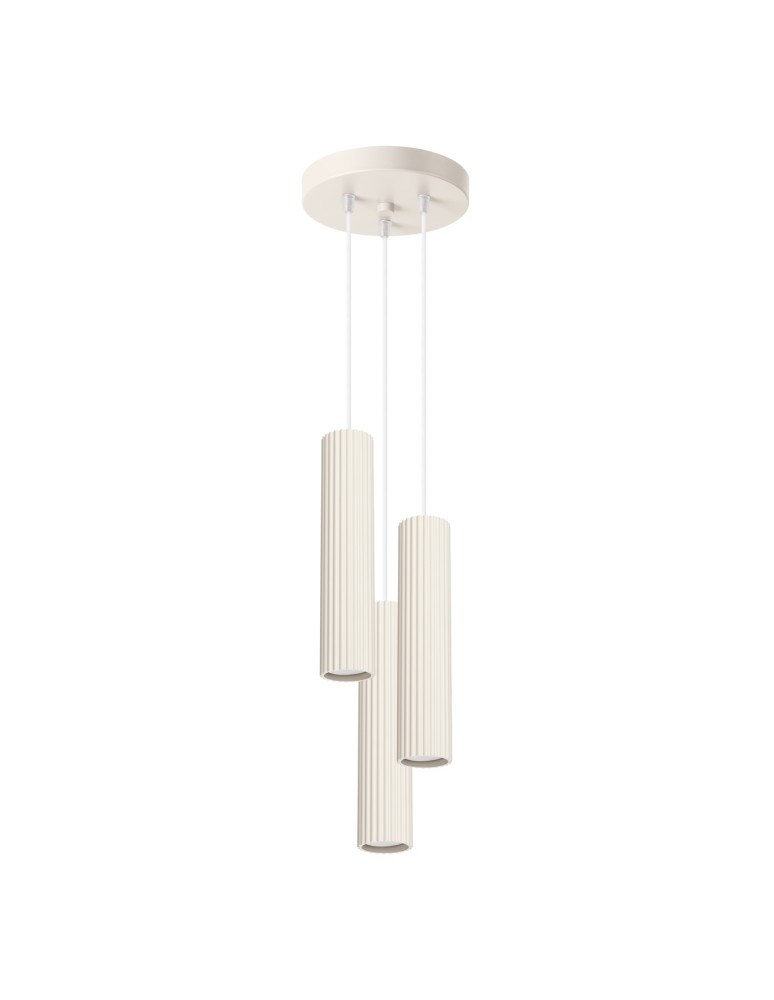 Pendant tube lamps - Sollux KARBON 3P pendant lamp beige SL.1595 - product kolory-swiatla.pl 1