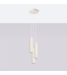 Pendant tube lamps - Sollux KARBON 3P pendant lamp beige SL.1595 - product 2