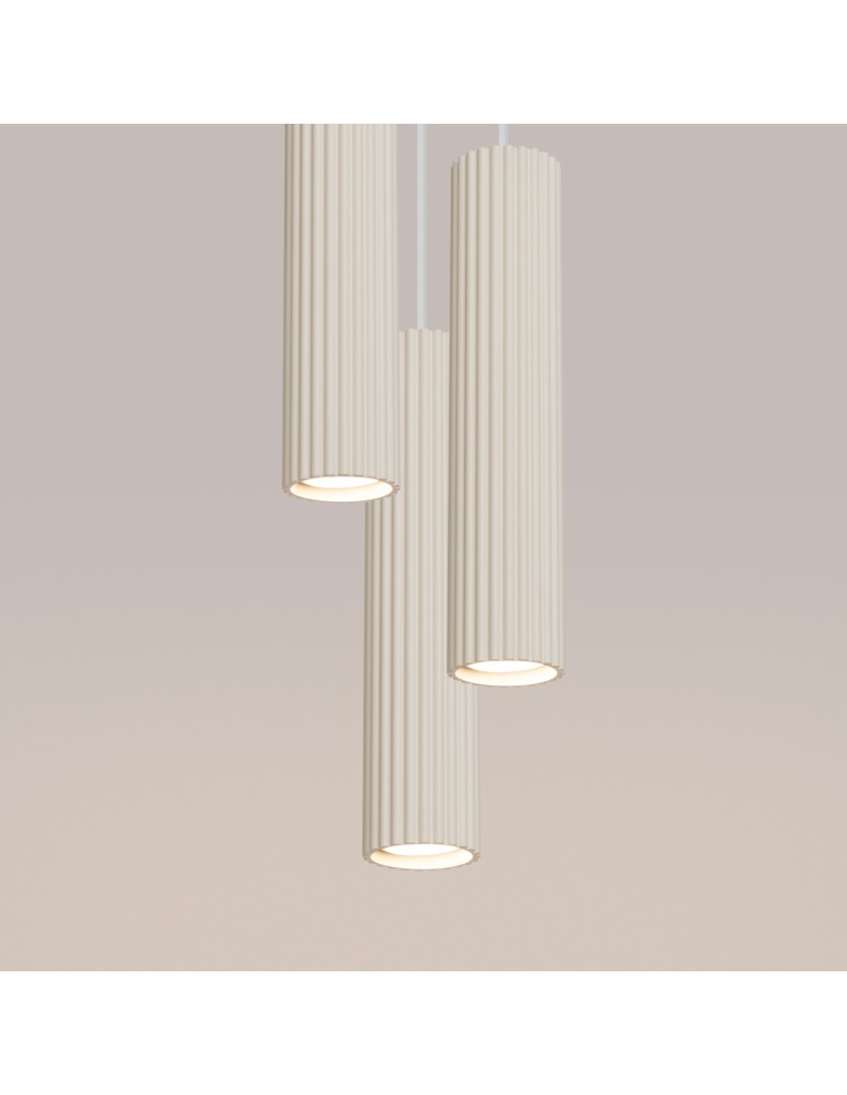 Pendant tube lamps - Sollux KARBON 3P pendant lamp beige SL.1595 - product kolory-swiatla.pl 5