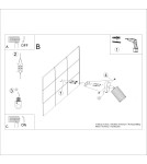 Adjustable wall lamps - Sollux Wall lamp KARBON beige with switch SL.1598 - product 8