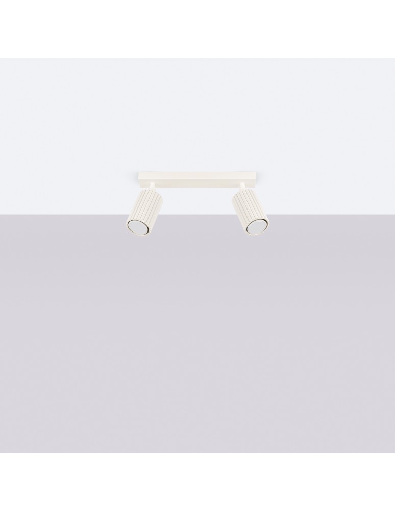 Adjustable ceiling lamps - spots - Sollux Plafond KARBON 2 beige SL.1599 - product kolory-swiatla.pl 2