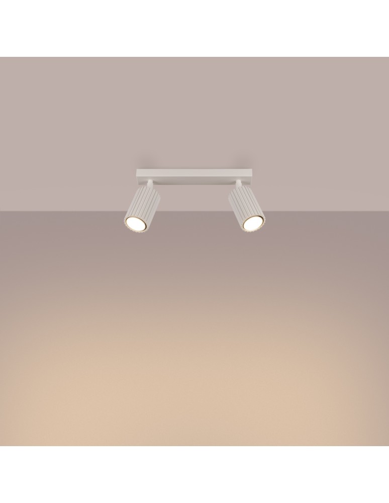 Adjustable ceiling lamps - spots - Sollux Plafond KARBON 2 beige SL.1599 - product kolory-swiatla.pl 3