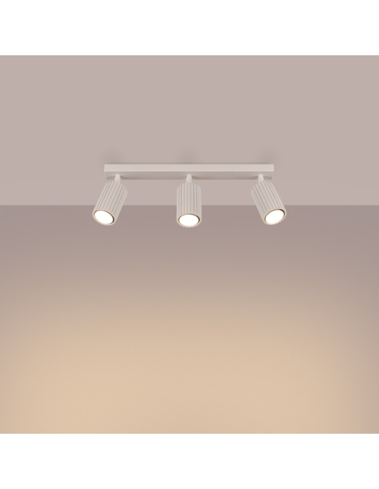 Adjustable ceiling lamps - spots - Sollux Plafon KARBON 3L beige SL.1600 - product kolory-swiatla.pl 3