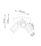 Adjustable ceiling lamps - spots - Sollux Plafond KARBON 3P beige SL.1601 - product 7