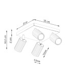 Adjustable ceiling lamps - spots - Sollux Plafond KARBON 4 beige SL.1602 - product 7