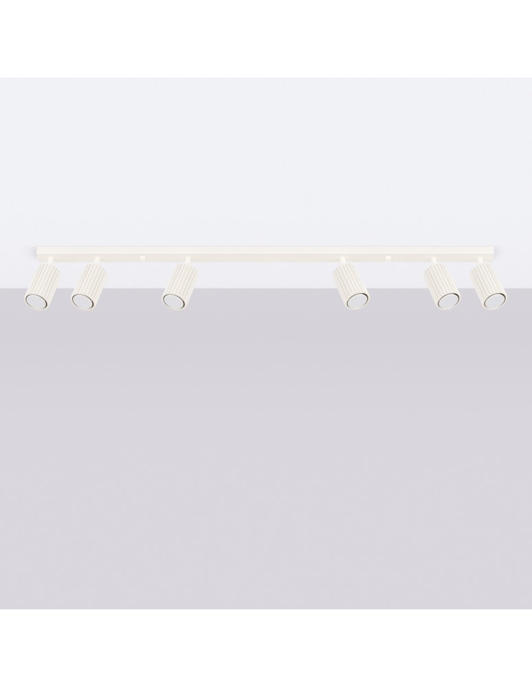 Adjustable ceiling lamps - spots - Sollux Plafon KARBON 6L beige SL.1604 - product kolory-swiatla.pl 2