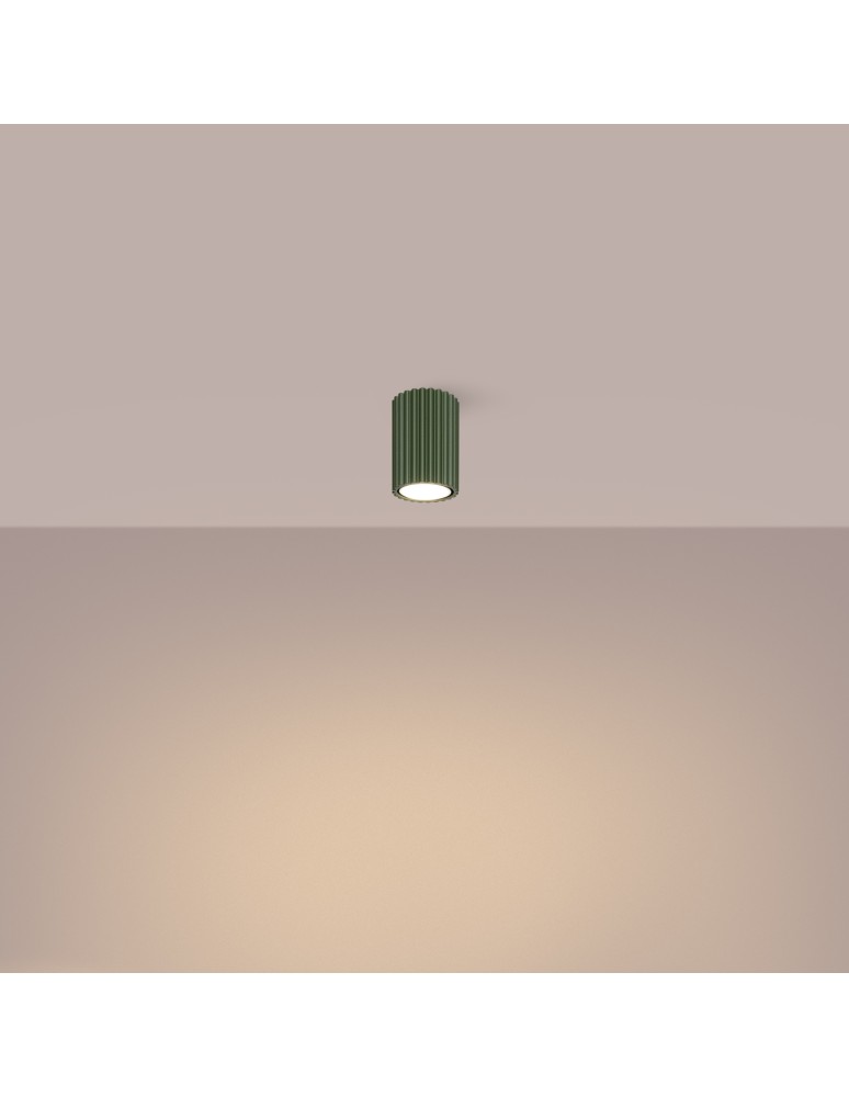 Green ceiling lamps - Sollux Plafond KARBON 10 olive green SL.1606 - product kolory-swiatla.pl 3
