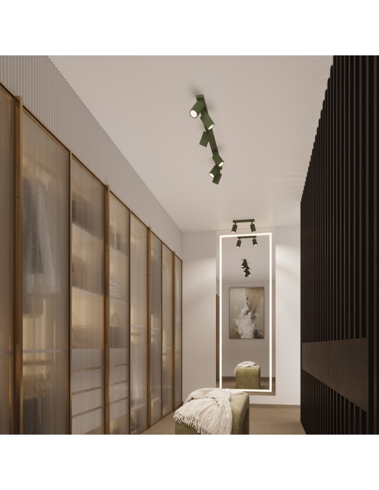 Green ceiling lamps - Sollux Plafond KARBON 10 olive green SL.1606 - product kolory-swiatla.pl 11