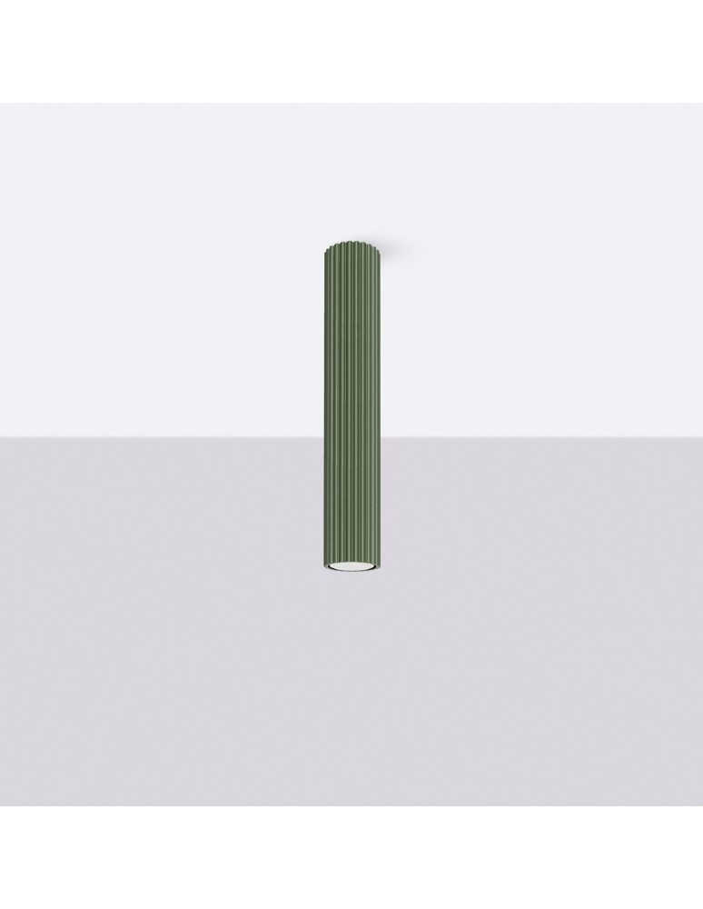 Green ceiling lamps - Sollux Plafon KARBON 40 olive green SL.1609 - product kolory-swiatla.pl 2