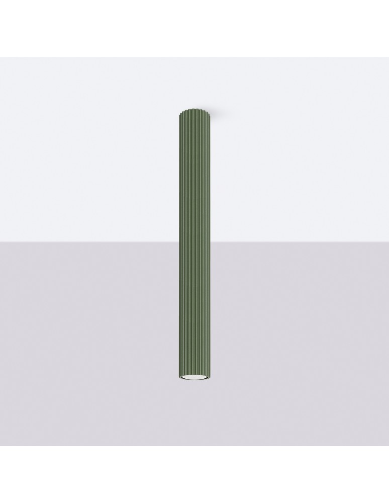 Green ceiling lamps - Sollux Plafon KARBON 60 olive green SL.1610 - product kolory-swiatla.pl 2