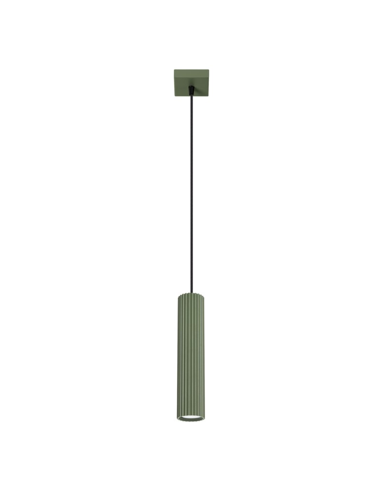 Pendant tube lamps - Sollux KARBON 1 hanging lamp olive green SL.1611 - product kolory-swiatla.pl 1