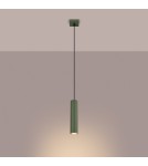 Pendant tube lamps - Sollux KARBON 1 hanging lamp olive green SL.1611 - product 3