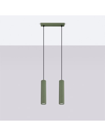 Sollux Lampa wisząca KARBON 2 zielona oliwka SL.1612 - produkt 2