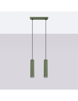 Sollux Lampa wisząca KARBON 2 zielona oliwka SL.1612 - produkt 2