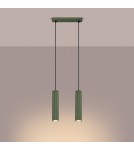 Pendant tube lamps - Sollux KARBON 2 hanging lamp green olive SL.1612 - product 3