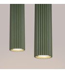 Pendant tube lamps - Sollux KARBON 2 hanging lamp green olive SL.1612 - product 5
