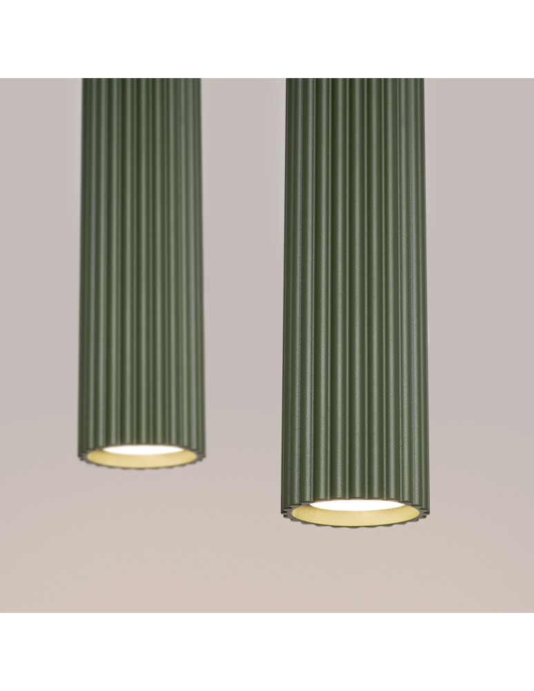 Pendant tube lamps - Sollux KARBON 2 hanging lamp green olive SL.1612 - product kolory-swiatla.pl 5
