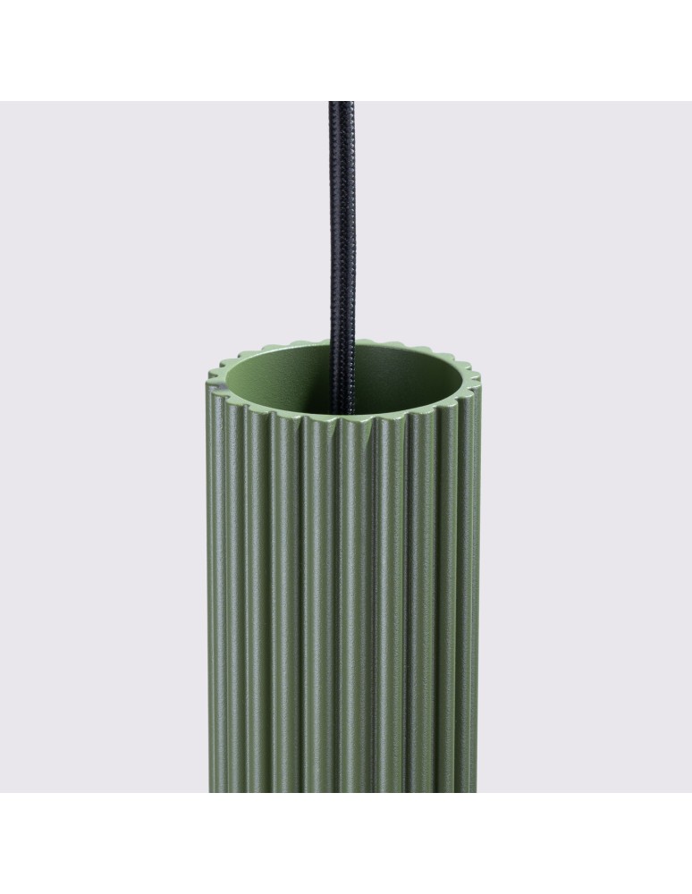 Pendant tube lamps - Sollux KARBON 2 hanging lamp green olive SL.1612 - product kolory-swiatla.pl 6