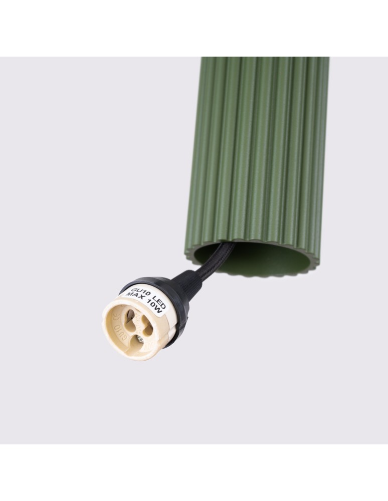 Pendant tube lamps - Sollux KARBON 2 hanging lamp green olive SL.1612 - product kolory-swiatla.pl 7
