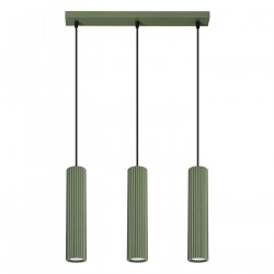 Sollux Lampa wisząca KARBON 3L zielona oliwka SL.1613