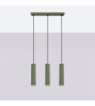 Pendant tube lamps - Sollux KARBON 3L pendant lamp green olive SL.1613 - product 2