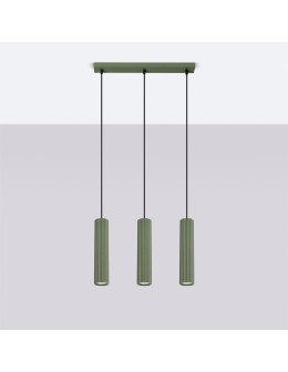 Sollux Lampa wisząca KARBON 3L zielona oliwka SL.1613 - produkt 2
