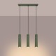 Sollux Lampa wisząca KARBON 3L zielona oliwka SL.1613
